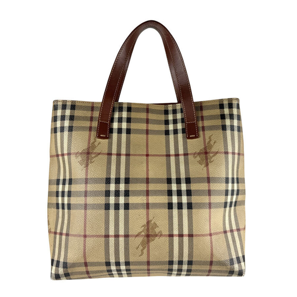 Burberry leather Tan multicolor handbag Beige brown tote bag - Picture 2 of 4